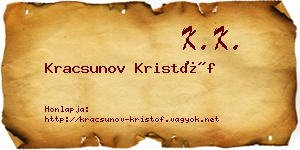 Kracsunov Kristóf névjegykártya